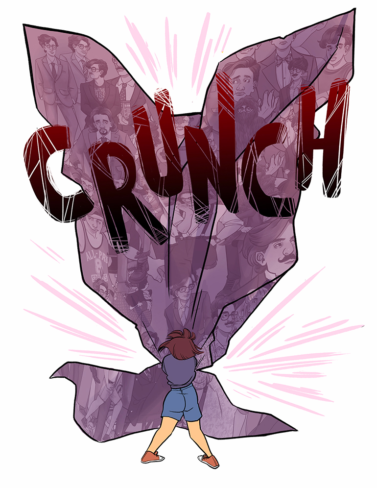 The author tears down the wall, in a violent crunch.