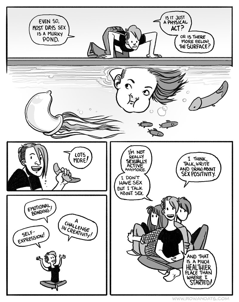 Page three. The author explores how erotica is an exploration of creativity, personality and emotional bonding.